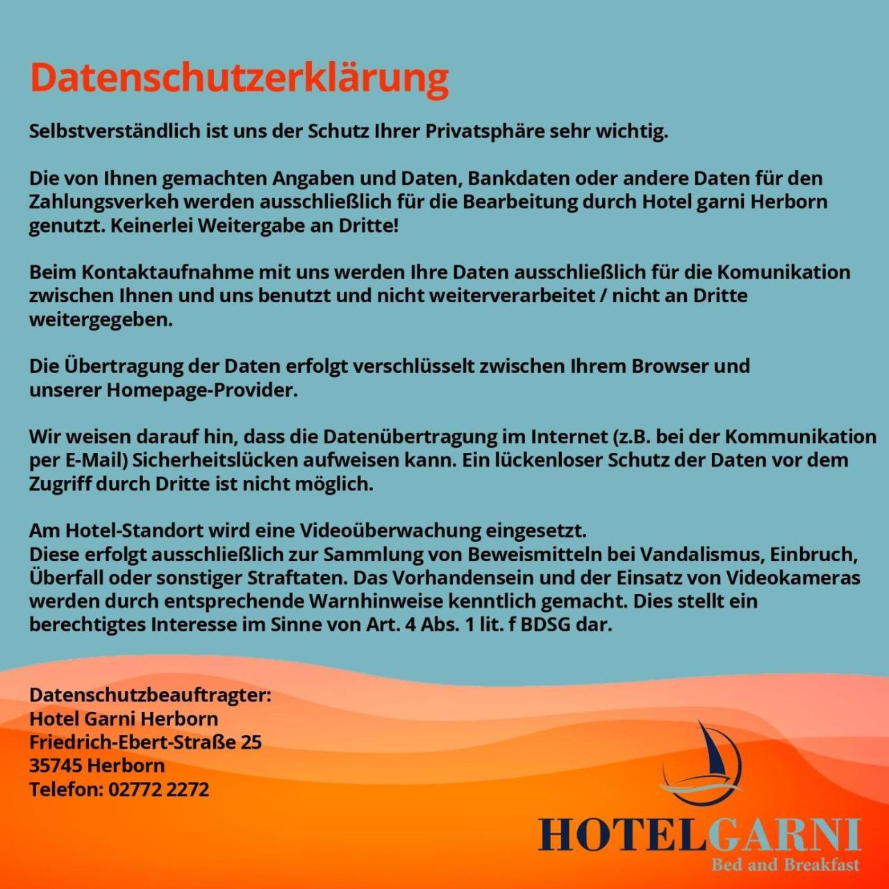 Hotel Garni Herborn  Esterno foto